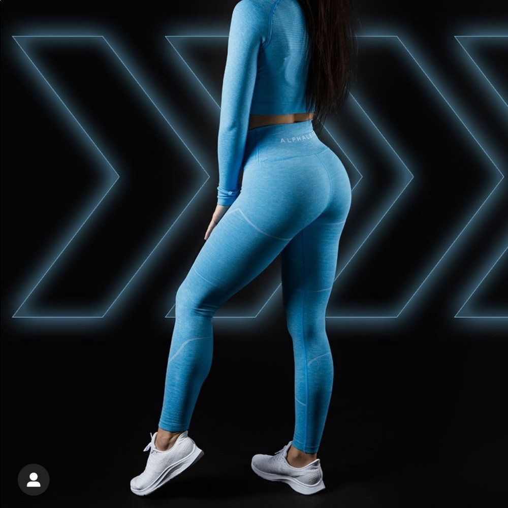 Alphalete Revival R6 Leggings Cayman Blue